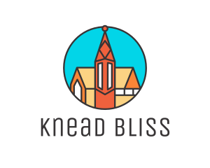 Colorful Cathedral Structure logo design