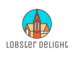 Colorful Cathedral Structure logo design