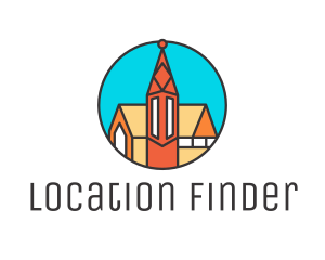 Colorful Cathedral Structure logo design