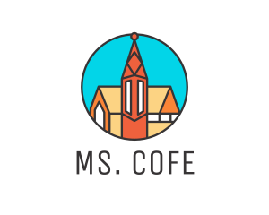 Colorful Cathedral Structure logo design