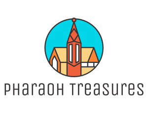 Colorful Cathedral Structure logo design