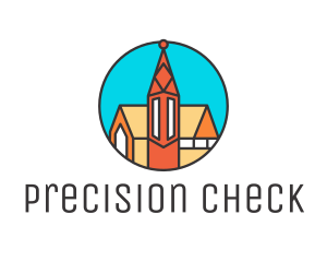 Colorful Cathedral Structure logo design