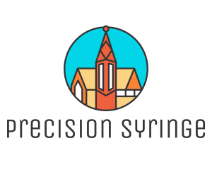 Colorful Cathedral Structure logo design