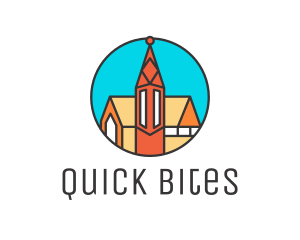 Colorful Cathedral Structure logo design