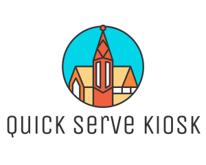 Colorful Cathedral Structure logo design