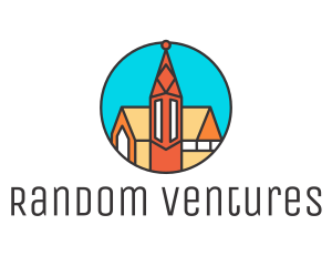 Colorful Cathedral Structure logo design