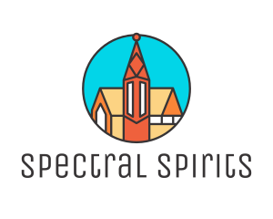 Colorful Cathedral Structure logo design