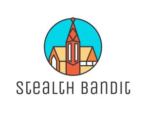 Colorful Cathedral Structure logo design