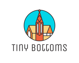 Colorful Cathedral Structure logo design