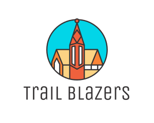 Colorful Cathedral Structure logo design