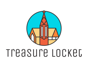 Colorful Cathedral Structure logo design