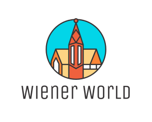 Colorful Cathedral Structure logo design