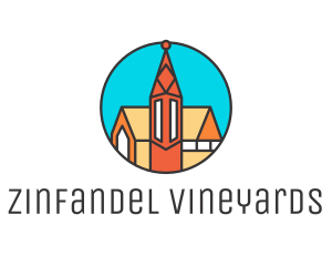 Colorful Cathedral Structure logo design