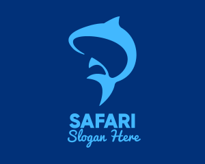 Blue Marine Fish Logo