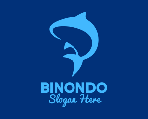 Blue Marine Fish logo design
