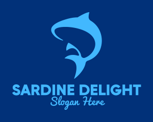 Blue Marine Fish logo design