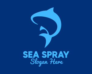 Blue Marine Fish logo design