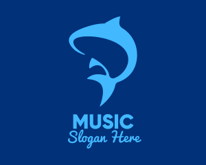 Ocean Fish - Blue Marine Fish logo design