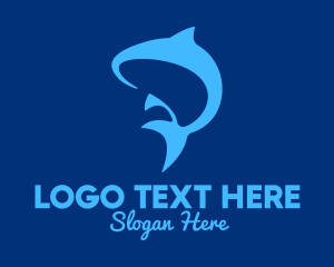 Deep Sea - Blue Marine Fish logo design