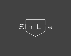 Thin - Simple Minimal Text Emblem logo design