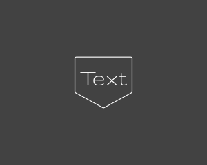 Simple Minimal Text Emblem  logo design