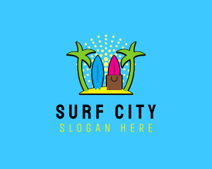 Beach Surf Resort logo design