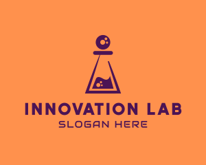 Experiment - Science Flask Experiment logo design