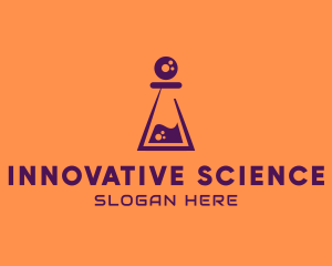 Science Flask Experiment logo design