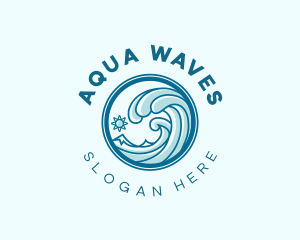 Sea Water Wave logo design