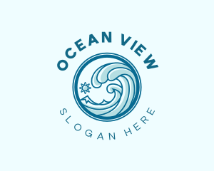 Sea Water Wave logo design