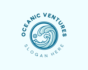 Sea Water Wave logo design