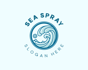 Sea Water Wave logo design