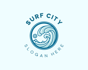 Sea Water Wave logo design