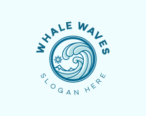 Sea Water Wave logo design