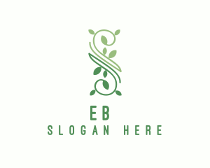 Vegetarian - Natural Vine Letter S logo design