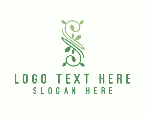 Garden - Natural Vine Letter S logo design