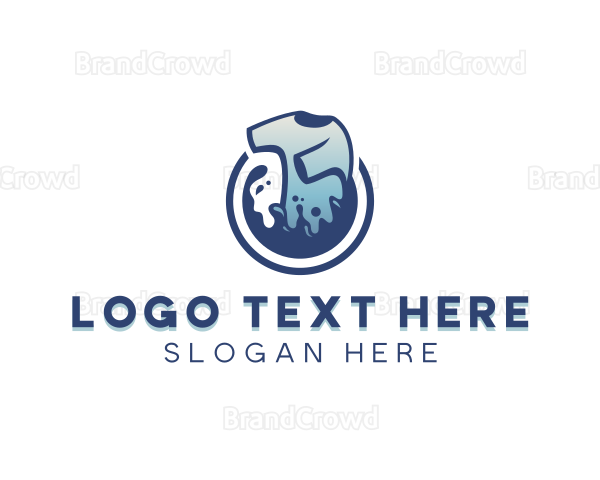 Detergent Laundry Cleaning Logo