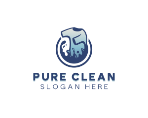 Detergent Laundry Cleaning logo design