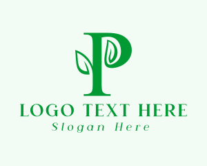 Herbal Gardening Letter P Logo