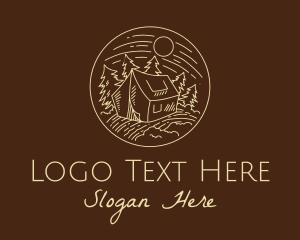 Outdoor Camping - Forest Camp Tent logo design