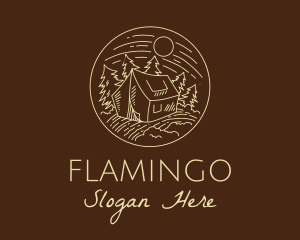 Camping Grounds - Forest Camp Tent logo design