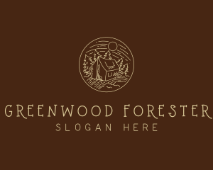 Forest Camp Tent  logo design