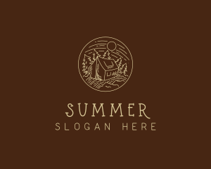 Forest Camp Tent  logo design