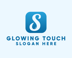 Moisturizer - Liquid Droplet Letter S logo design