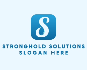 Liquid Droplet Letter S logo design