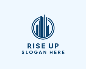 Urban Skyscraper Circle logo design