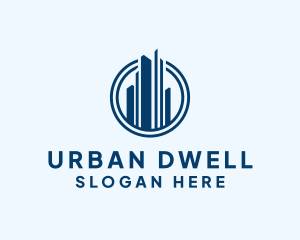 Urban Skyscraper Circle logo design