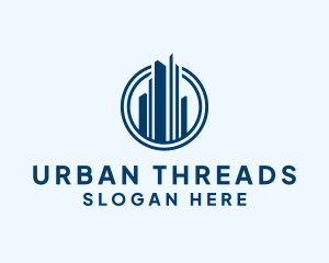 Urban Skyscraper Circle logo design