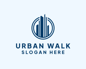 Urban Skyscraper Circle logo design