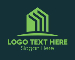 Roof - Green Home Realtor logo design